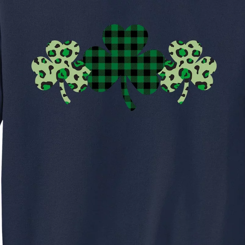 St Patricks Day Shamrock Pattern Tall Sweatshirt