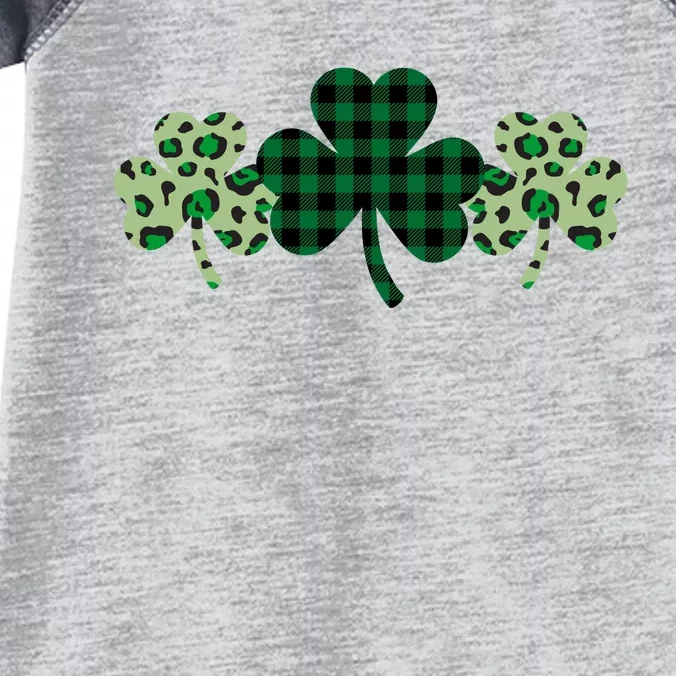 St Patricks Day Shamrock Pattern Infant Baby Jersey Bodysuit