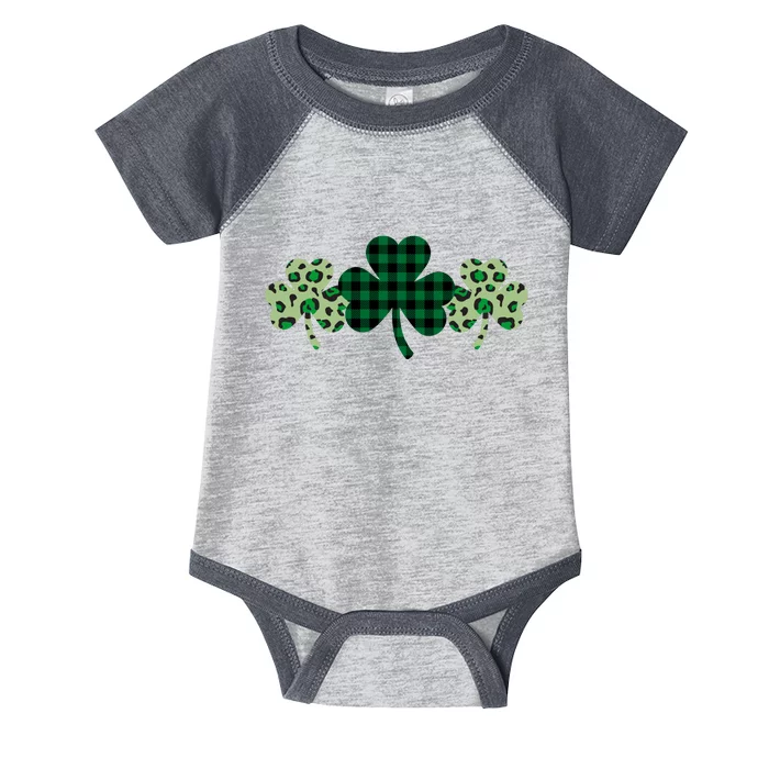 St Patricks Day Shamrock Pattern Infant Baby Jersey Bodysuit