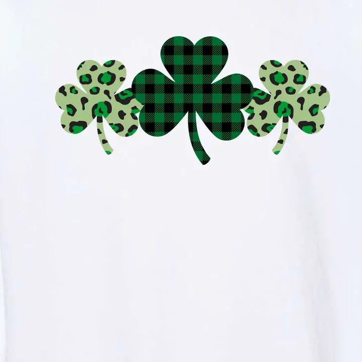 St Patricks Day Shamrock Pattern Garment-Dyed Sweatshirt