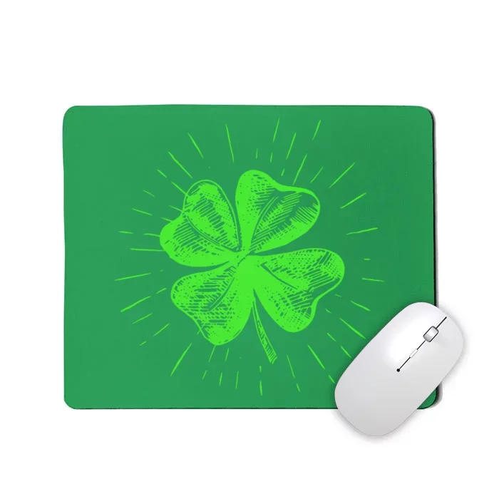 Saint Patricks Day Women Men Green Clover Shamrock Mousepad