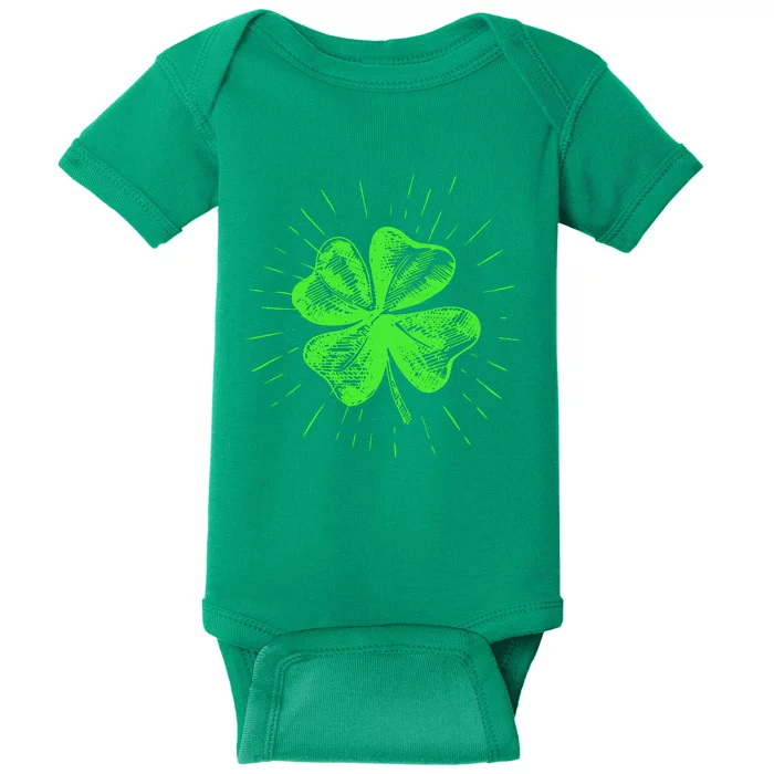 Saint Patricks Day Women Men Green Clover Shamrock Baby Bodysuit