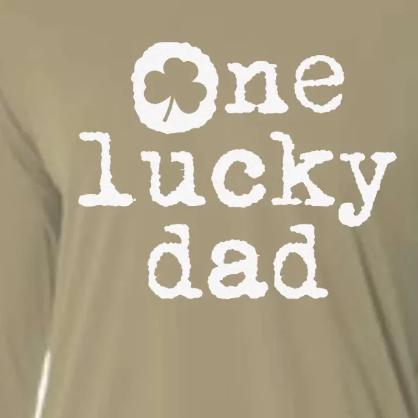 St Patricks Day Shamrock For New Daddy One Lucky Dad Cooling Performance Long Sleeve Crew