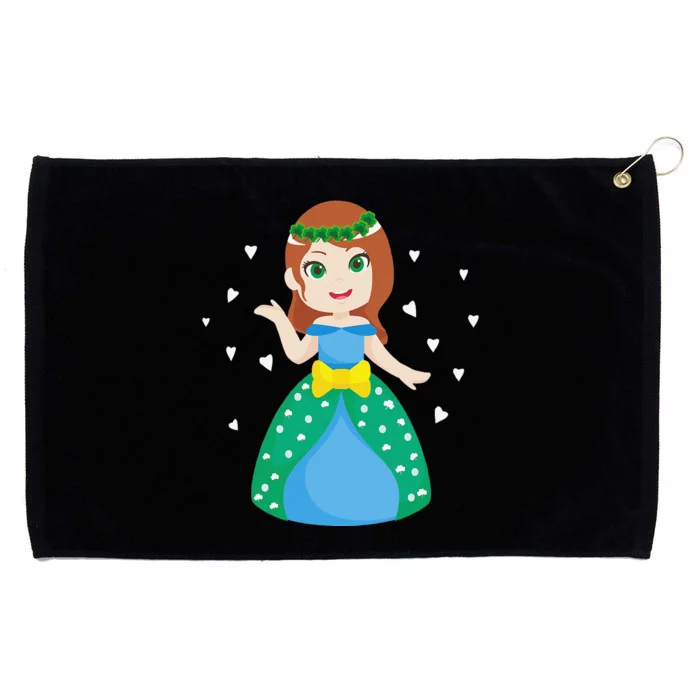 Saint Patrick's Day Holiday Cute Graphic Irish Princess Gift Grommeted Golf Towel