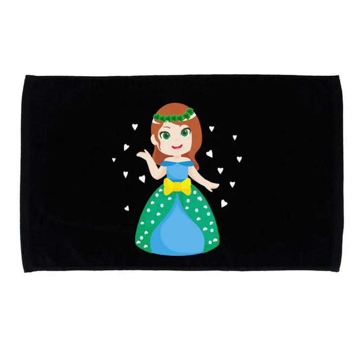 Saint Patrick's Day Holiday Cute Graphic Irish Princess Gift Microfiber Hand Towel