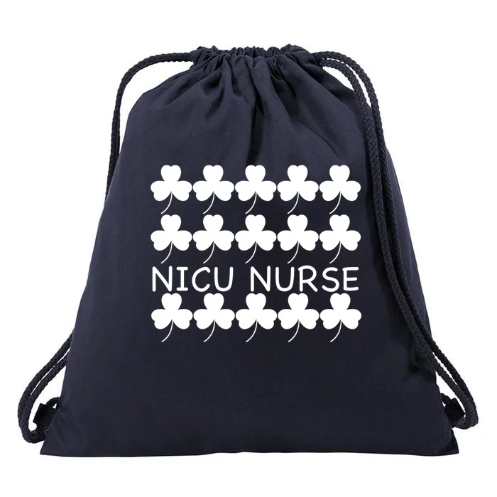 St Patricks Day Nicu Nurse Gift Drawstring Bag