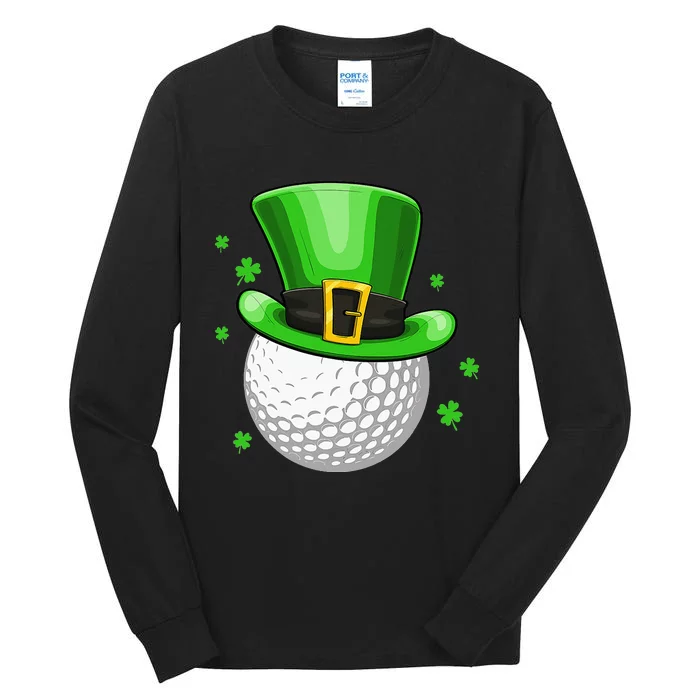 St Patricks Day Leprechaun Hat Shamrock Irish Golf Tall Long Sleeve T-Shirt