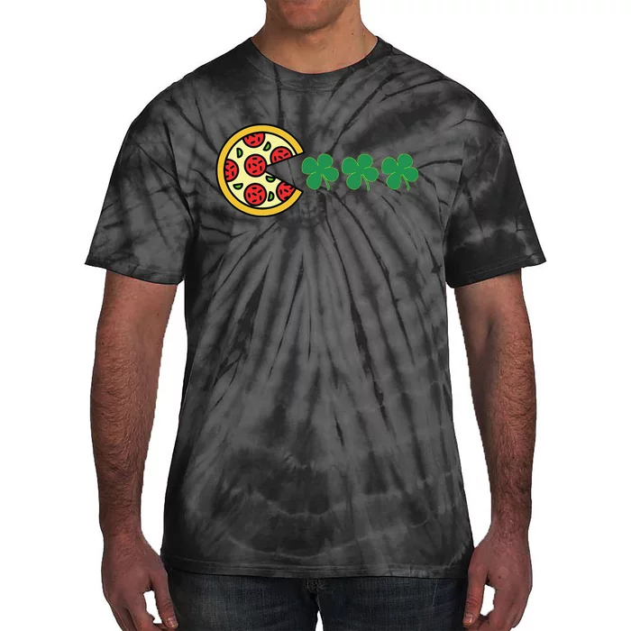 St. Patrick's Day Gamer Funny St Patty's Pizza Tie-Dye T-Shirt