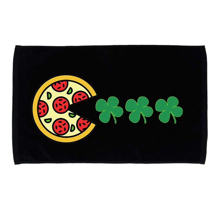 St. Patrick's Day Gamer Funny St Patty's Pizza Microfiber Hand Towel