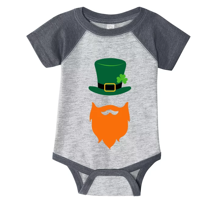 St Patrick's Day Beard Guy Funny Infant Baby Jersey Bodysuit