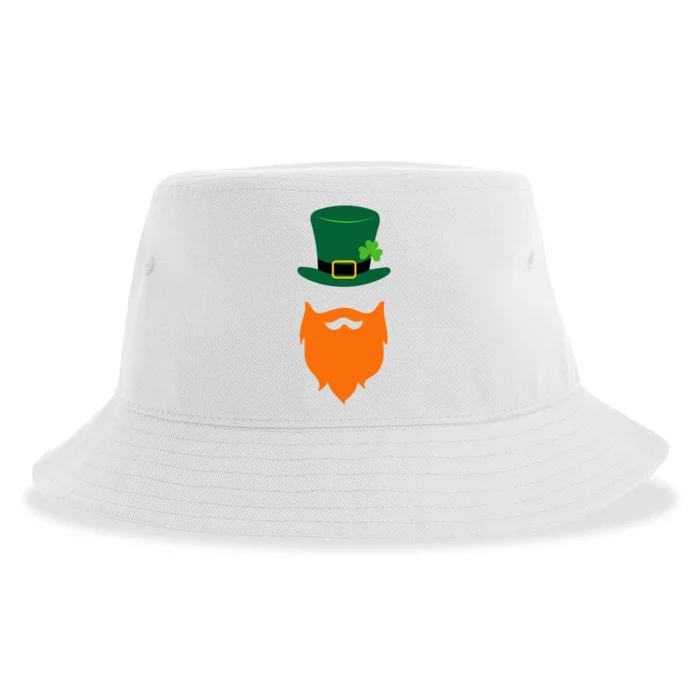 St Patrick's Day Beard Guy Funny Sustainable Bucket Hat