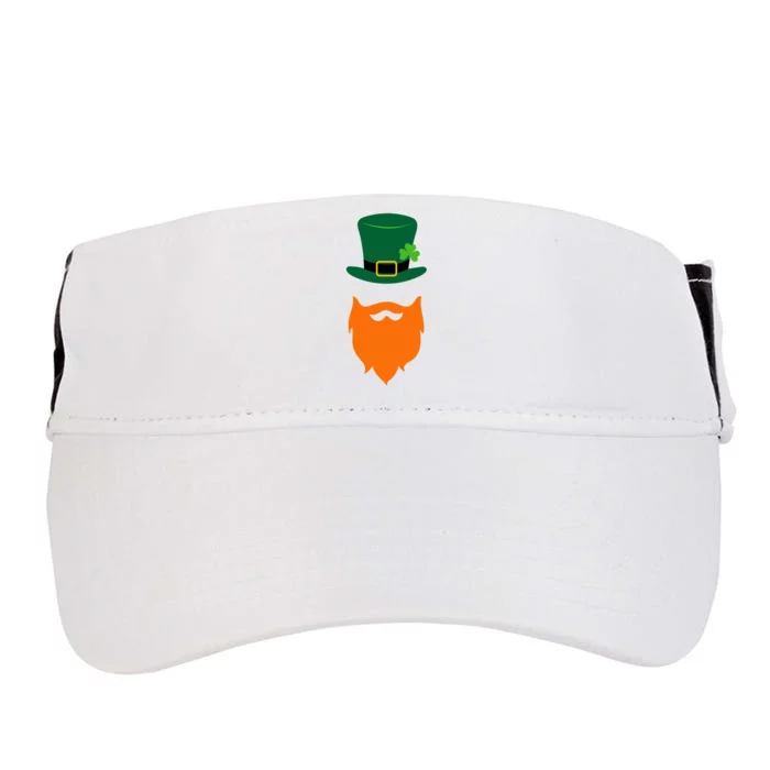 St Patrick's Day Beard Guy Funny Adult Drive Performance Visor