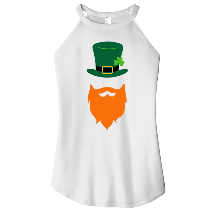 St Patrick's Day Beard Guy Funny Women’s Perfect Tri Rocker Tank