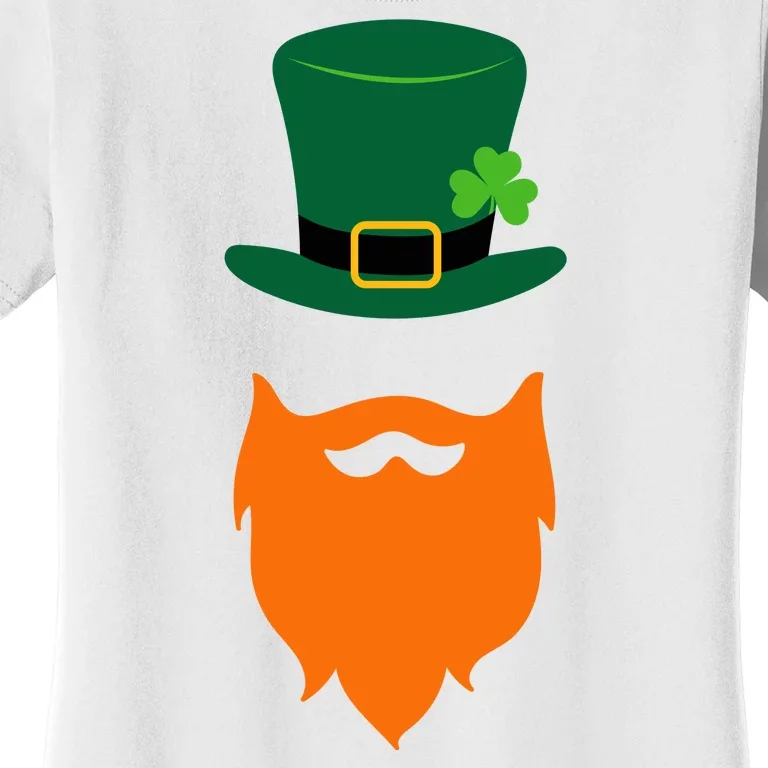 St Patrick's Day Beard Guy Funny Women's T-Shirt