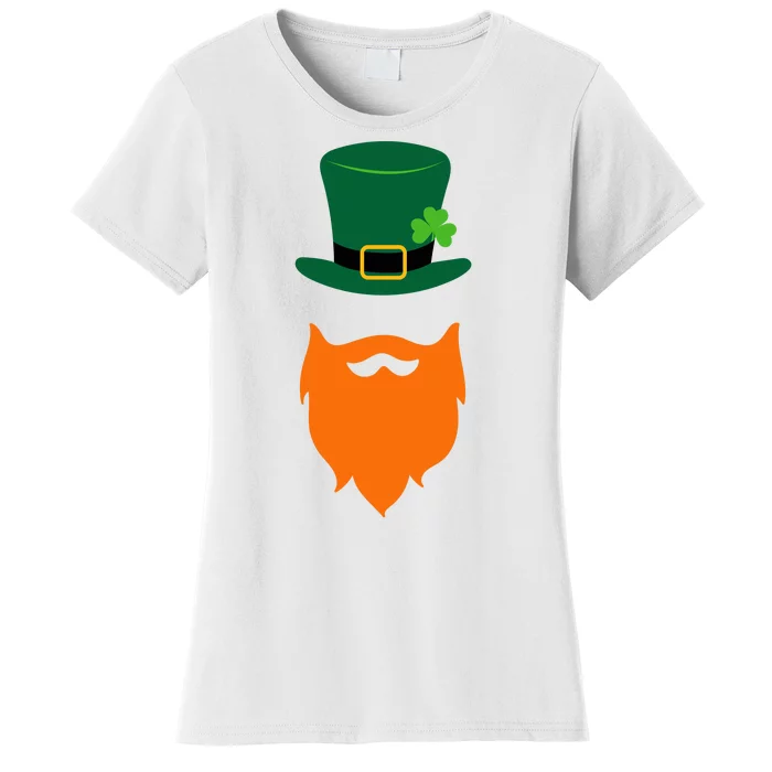 St Patrick's Day Beard Guy Funny Women's T-Shirt