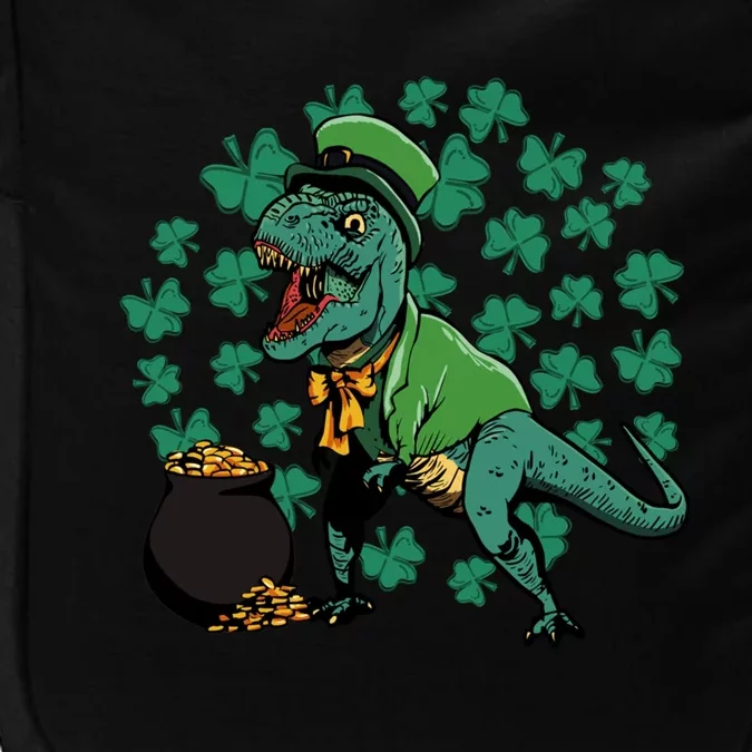 St Patrick's Day Funny Dinosaur Tgiftrex Happy St Pat Trex Day Gift Impact Tech Backpack