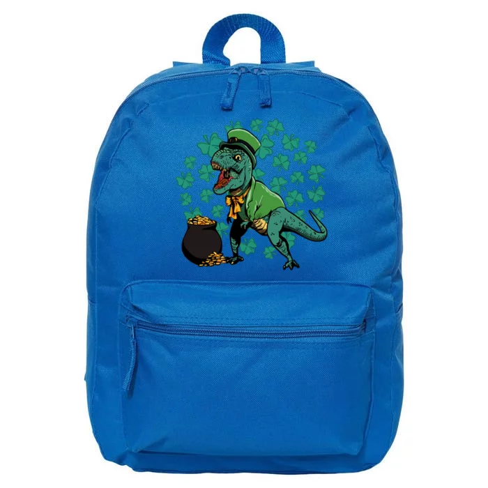 St Patrick's Day Funny Dinosaur Tgiftrex Happy St Pat Trex Day Gift 16 in Basic Backpack