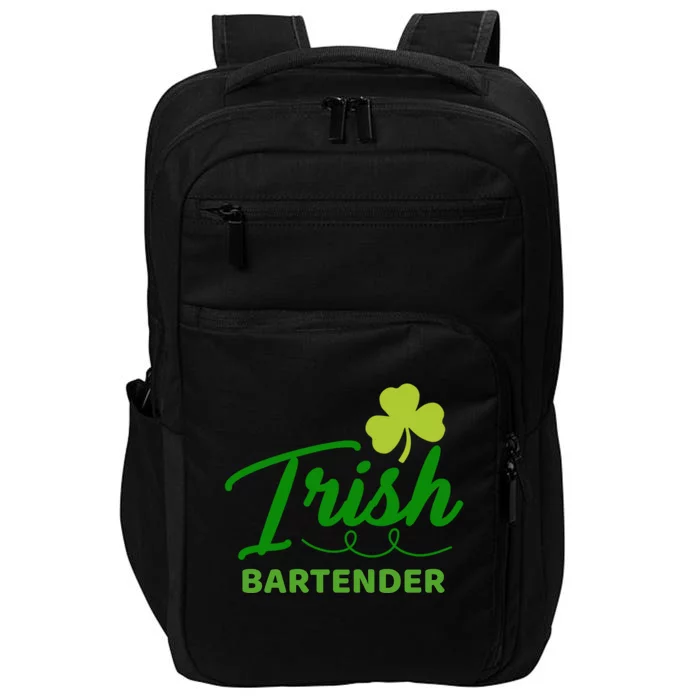 St Patrick's Day Irish Bartender Shamrock Gift Impact Tech Backpack