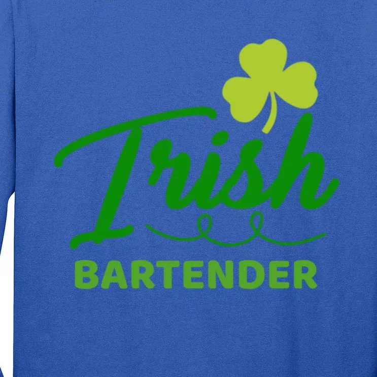 St Patrick's Day Irish Bartender Shamrock Gift Long Sleeve Shirt