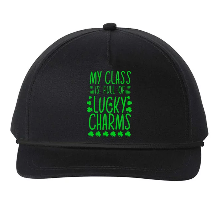 St Patrick's Day My Class Is Full Of Little Lucky Cool Gift Snapback Five-Panel Rope Hat