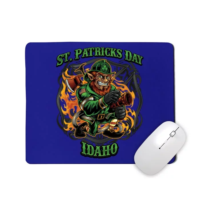 St Patrick's Day Idaho Irish American Heritage Firefighter Great Gift Mousepad