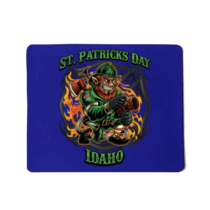 St Patrick's Day Idaho Irish American Heritage Firefighter Great Gift Mousepad