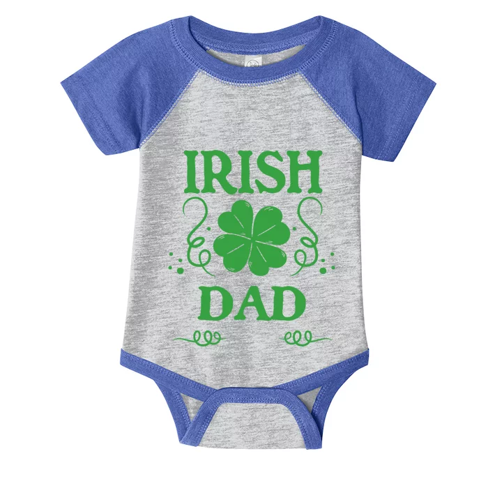 St Patricks Day Proud Irish Dad Clover Shamrock Father Cool Gift Infant Baby Jersey Bodysuit