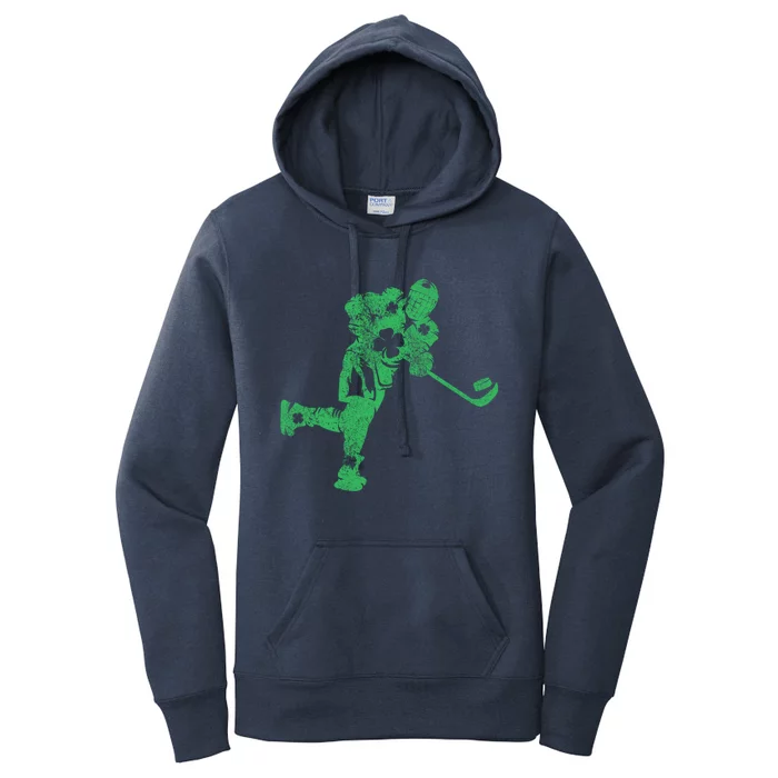 St Patricks Day Hockey Irish Boy Saint PaddyS Shamrock Women's Pullover Hoodie