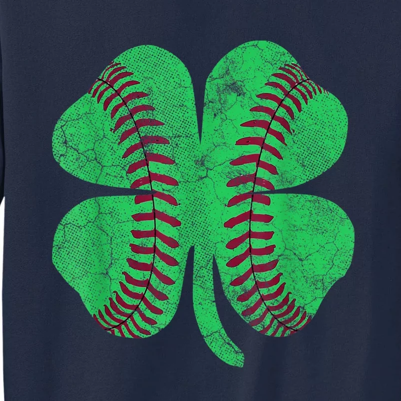 St Patricks Day Shamrock Baseball Saint Paddy's Kids Boys Tall Sweatshirt