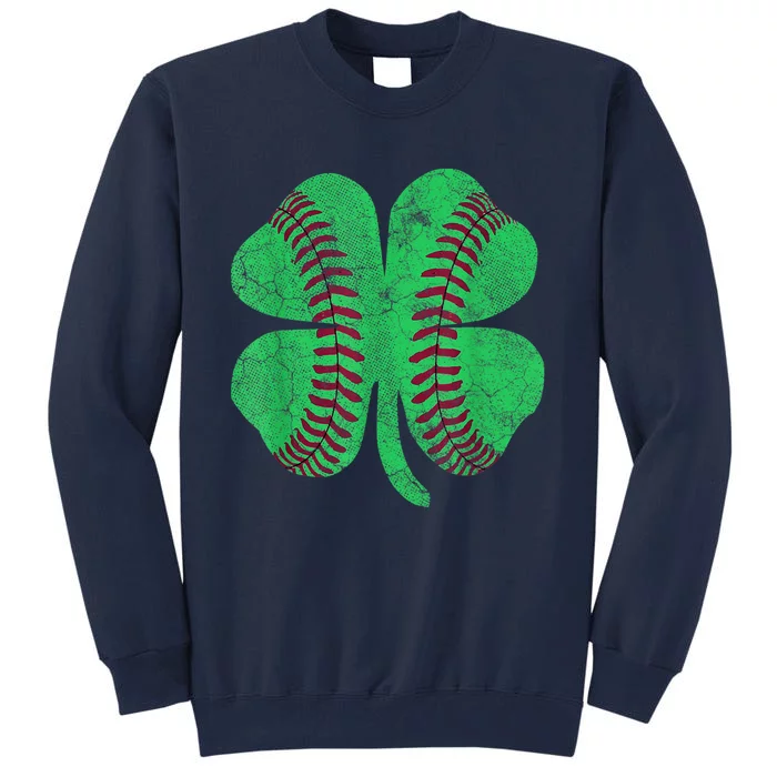 St Patricks Day Shamrock Baseball Saint Paddy's Kids Boys Tall Sweatshirt