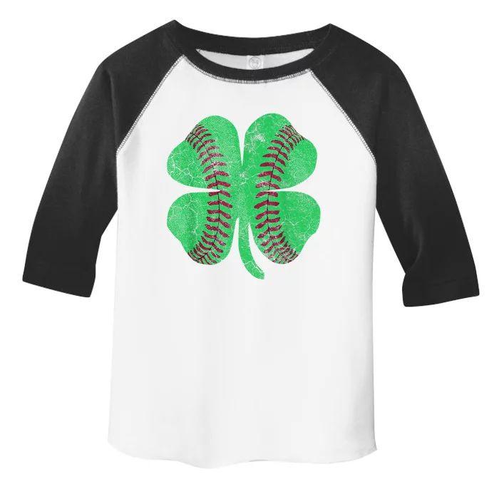 St Patricks Day Shamrock Baseball Saint Paddy's Kids Boys Toddler Fine Jersey T-Shirt