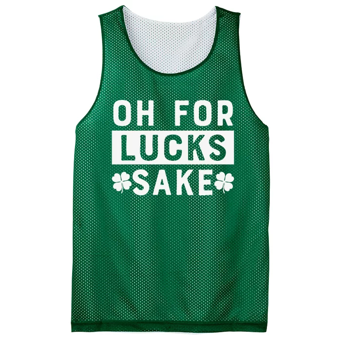 St Patricks Day Oh For Lucks Sake Mesh Reversible Basketball Jersey Tank