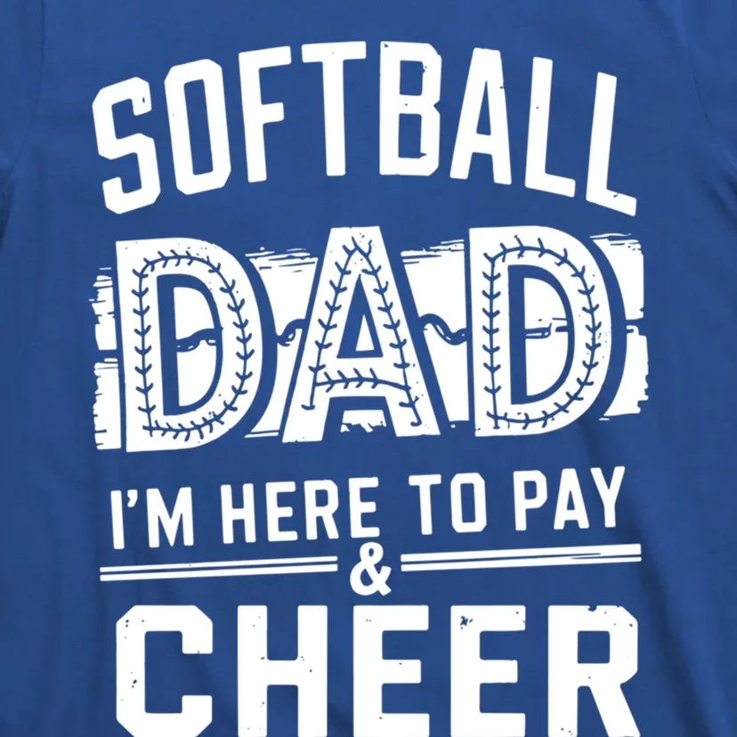 Softball Player Daddy Humor Design Funny Softball Dad Meaningful Gift T-Shirt