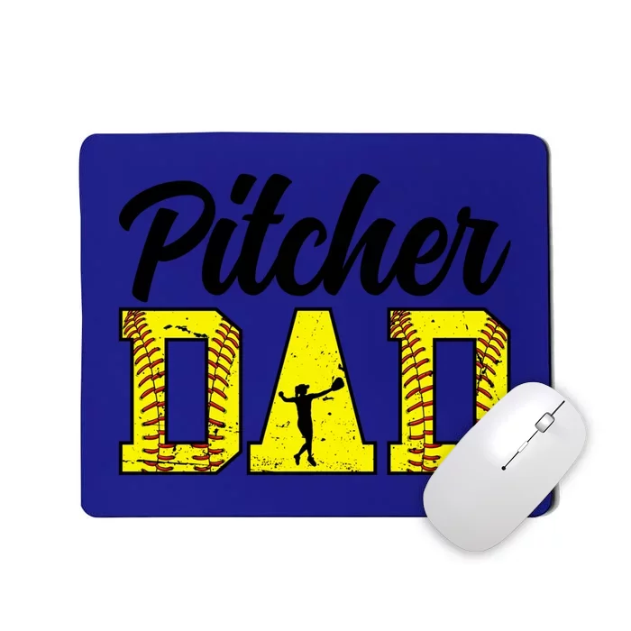 Softball Pitcher Dad Of A Softball Pitcher Father Funny Gift Mousepad