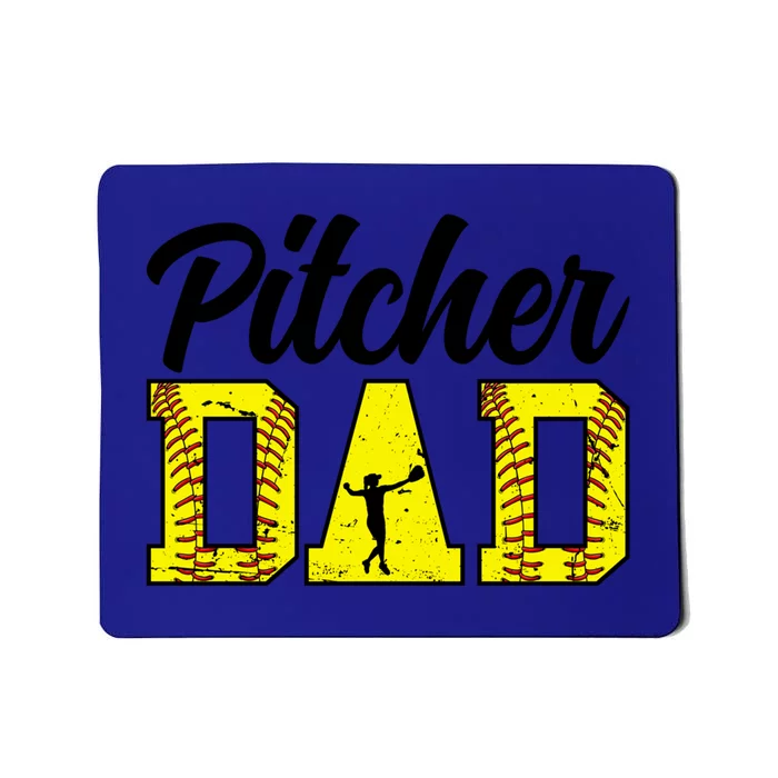 Softball Pitcher Dad Of A Softball Pitcher Father Funny Gift Mousepad