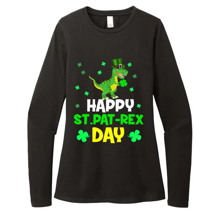 St Patricks Day Dinosaur Dino Saurus Irish Shamrock Boy Womens CVC Long Sleeve Shirt