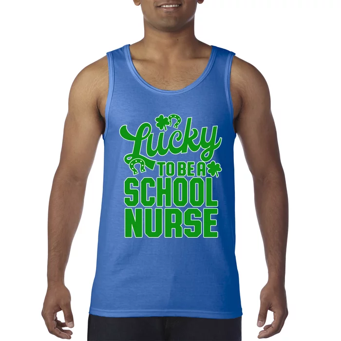 St Patrick's Day School Nurse Design Gift Tank Top