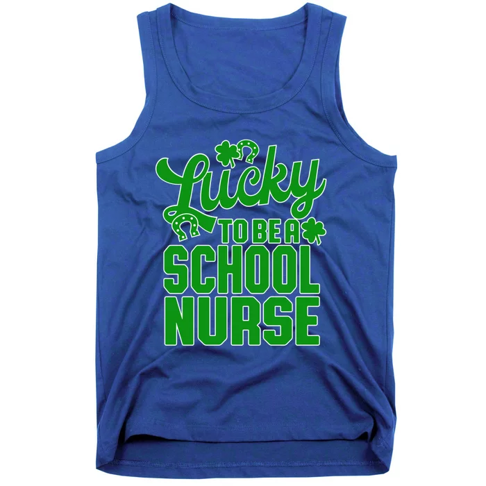 St Patrick's Day School Nurse Design Gift Tank Top