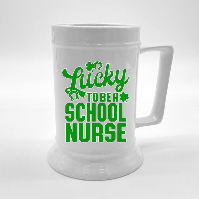 St Patrick's Day School Nurse Design Gift Front & Back Beer Stein