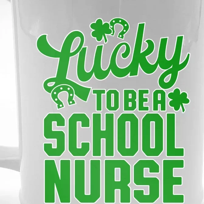 St Patrick's Day School Nurse Design Gift Front & Back Beer Stein