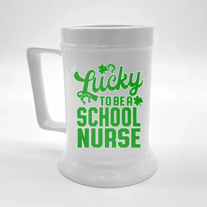 St Patrick's Day School Nurse Design Gift Front & Back Beer Stein