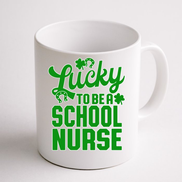 St Patrick's Day School Nurse Design Gift Front & Back Coffee Mug