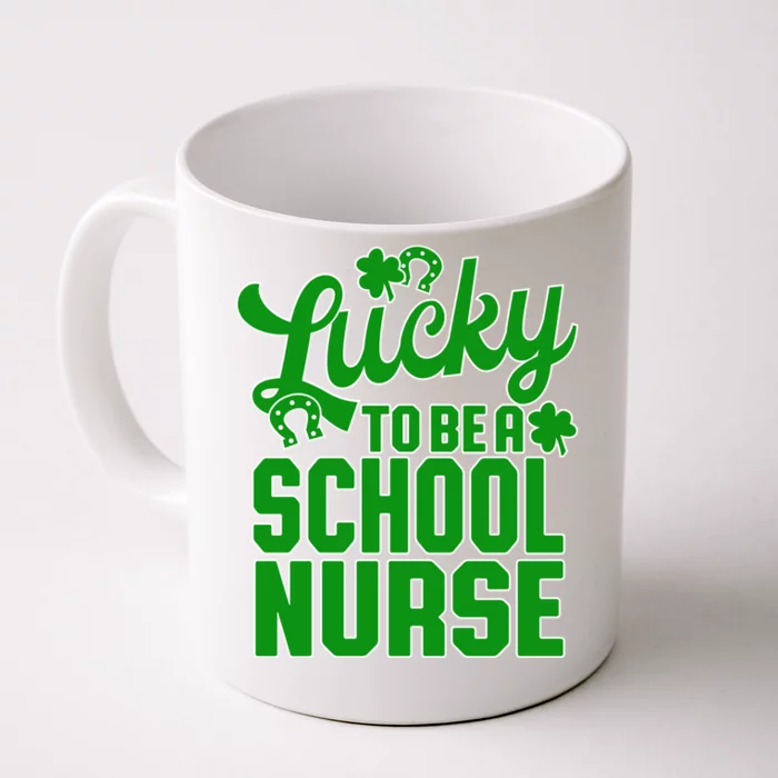 St Patrick's Day School Nurse Design Gift Front & Back Coffee Mug