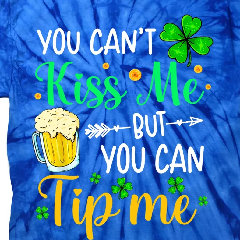 St Patrick's Day Lucky Shamrock Waitress Bartender Waiter Great Gift Tie-Dye T-Shirt