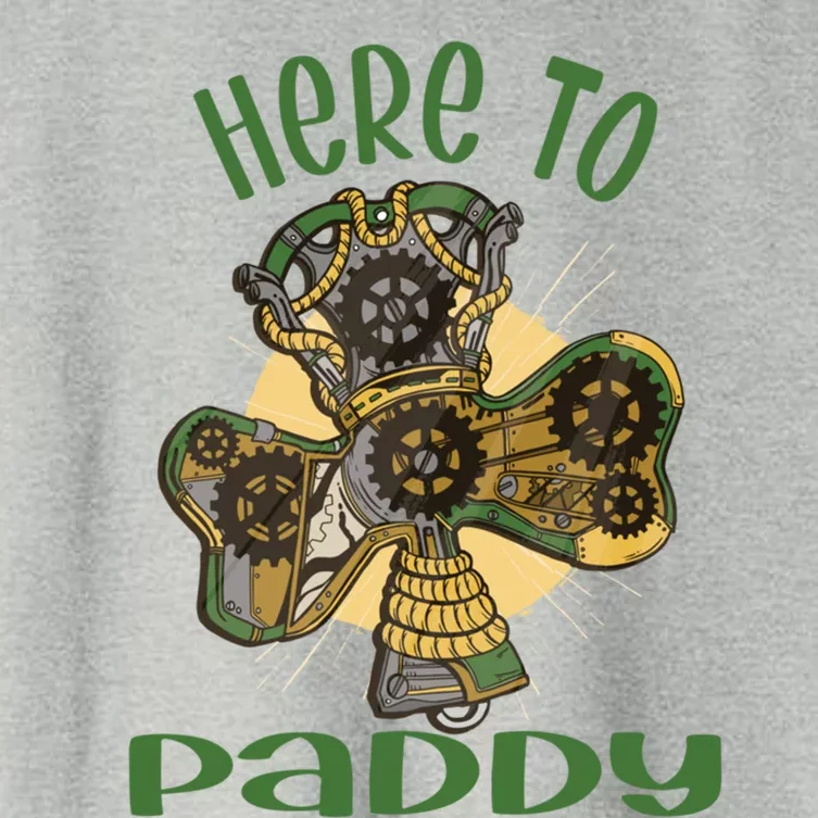 St Patrick's Day Irish Steampunk Shamrock Here To Paddy Gift Women's Crop Top Tee