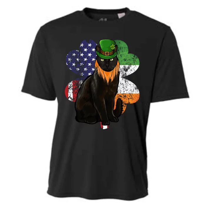 St Patricks Day Irish American Flag Bombay Cat Gift Cooling Performance Crew T-Shirt