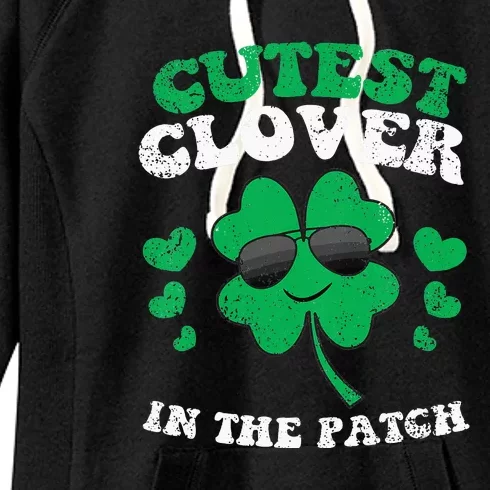 St Patricks Day Cutest Clover In The Patch Women's Fleece Hoodie