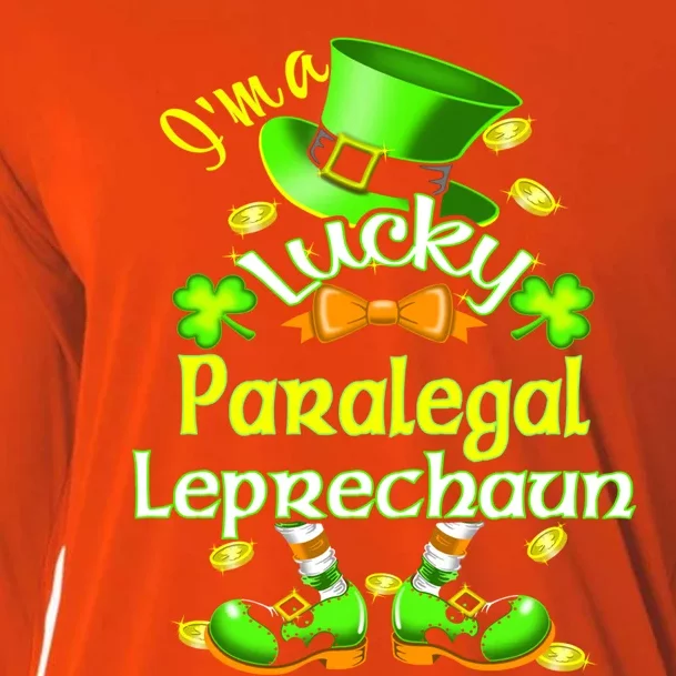 St Patrick's Day Paralegal Costume I'm A Lucky Leprechaun Funny Gift Cooling Performance Long Sleeve Crew