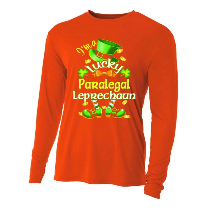 St Patrick's Day Paralegal Costume I'm A Lucky Leprechaun Funny Gift Cooling Performance Long Sleeve Crew