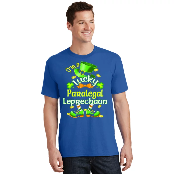 St Patrick's Day Paralegal Costume I'm A Lucky Leprechaun Funny Gift T-Shirt